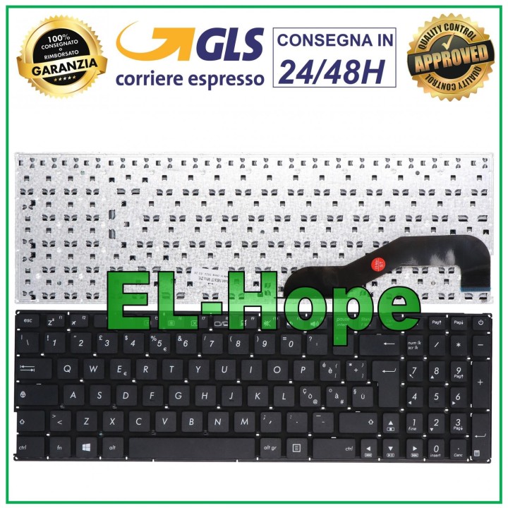Clavier italien pour ordinateur portable ASUS F540, F540L, F540LJ-XX470T, F540LJ, noir
