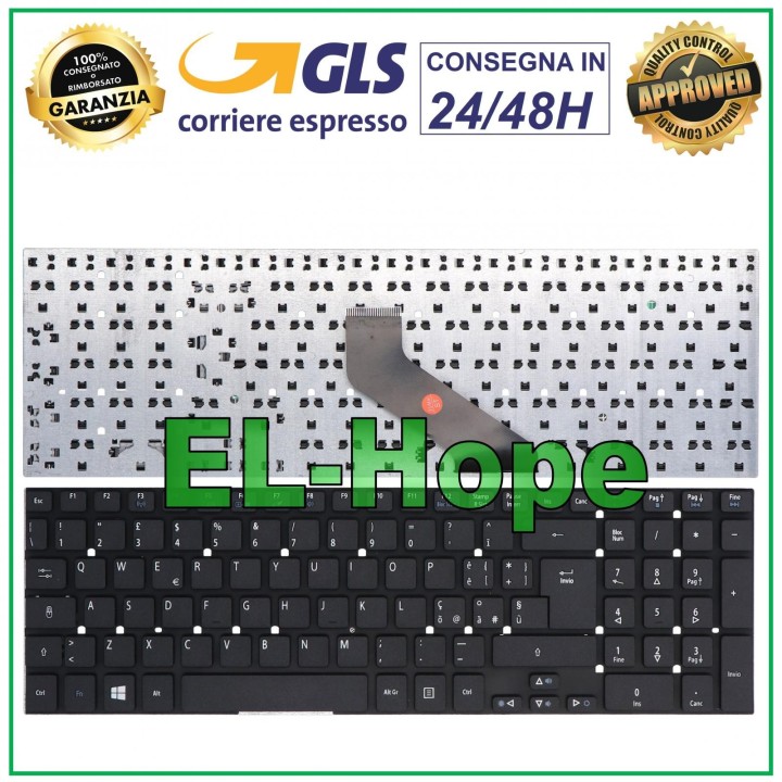 Clavier italien pour ordinateur portable Acer Aspire V3-572 V3-572G Series E1 E5 V3 V5 Noir