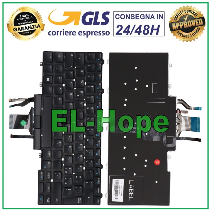 Clavier ITA pour ordinateur portable Dell Latitude 3340, 3350, E5450, E5470, E7250, E7450, E7470
