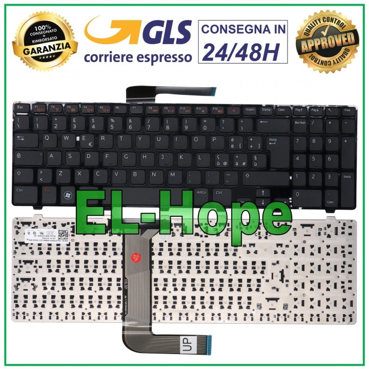 Clavier italien pour ordinateur portable Dell Inspiron 15R N5110 se'rie 5110, noir