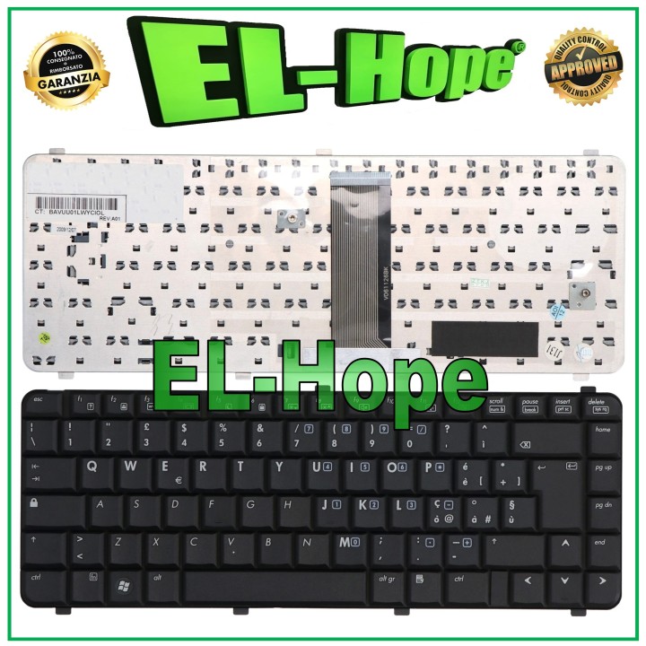 Clavier italien pour ordinateur portable HP Compaq 511 515 516 610 615 CQ510 CQ610, noir