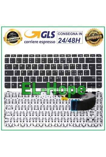 Clavier italien pour ordinateur portable HP EliteBook 745 840 G3 G4, cadre argente'