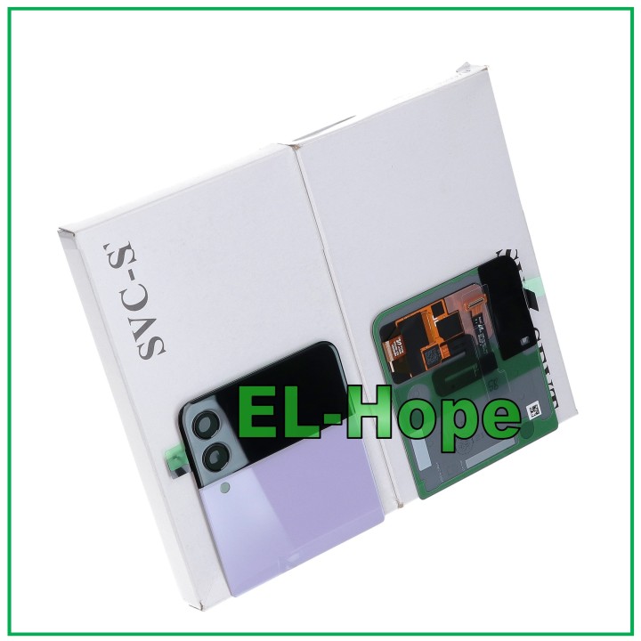 Vitre arrie're supe'rieure d origine pour Samsung Z Flip 3 SM-F711B violette GH97-26773D
