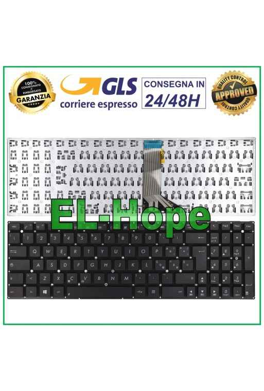 Clavier italien pour ordinateur portable ASUS X551, X551C, X551CA, X551M, X551MA, X551MAV, noir