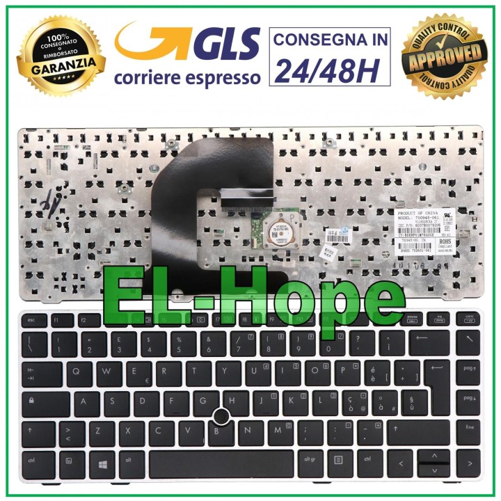 CLAVIER ITA ORDINATEUR PORTABLE HP ELITEBOOK 8460P 8460W 8470P 8470W 6465B / PROBOOK 6460B