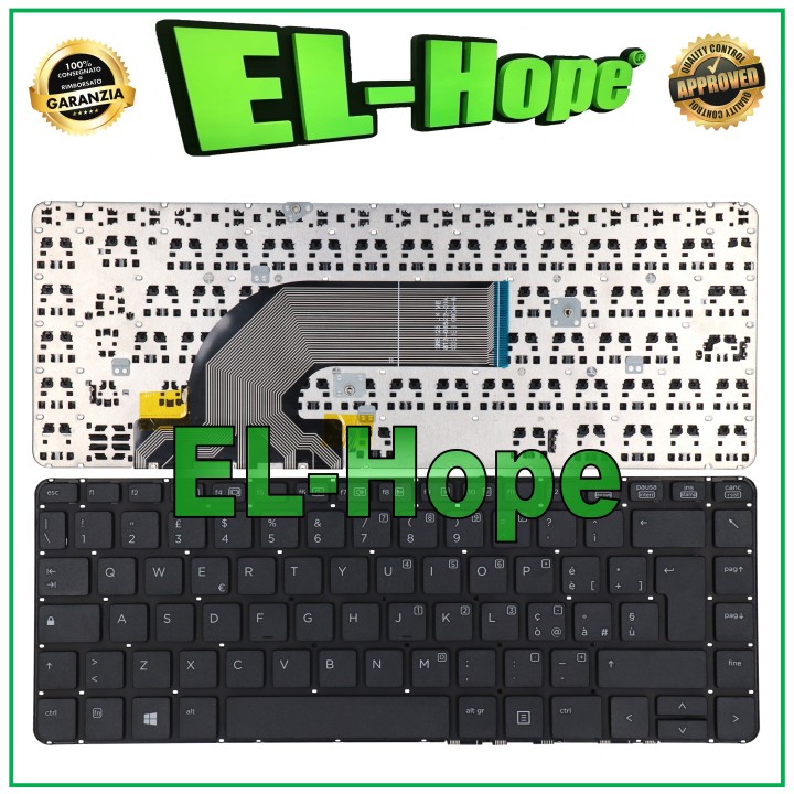 Clavier italien compatible avec ordinateur portable HP ProBook 640, 645, 650, 655 G1, noir