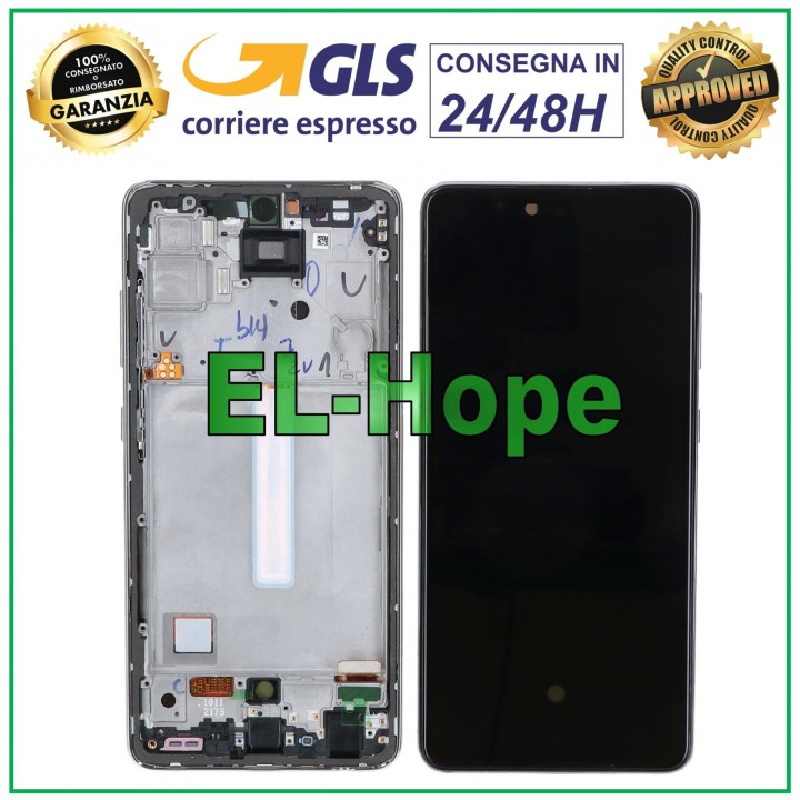 Écran LCD OLED x Samsung Galaxy A52 5G 2021 SM-A525F A526B Cadre tactile blanc