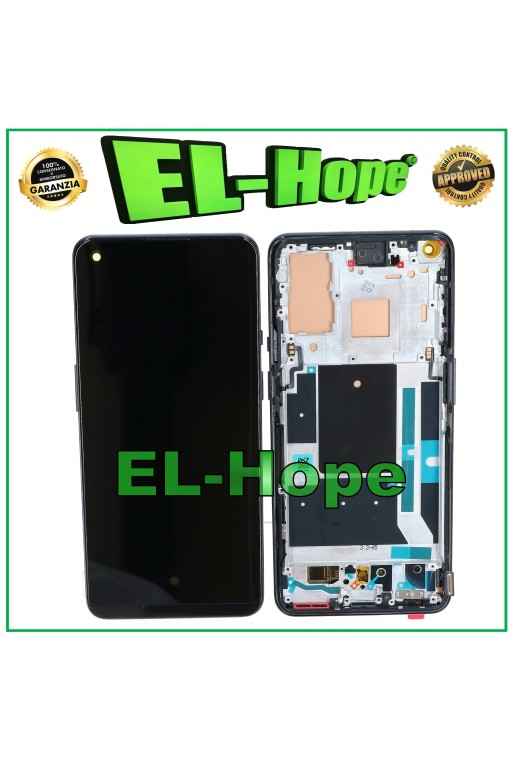 Écran OLED + châssis pour OnePlus 9 LE2110 LE2113 Écran LCD tactile noir