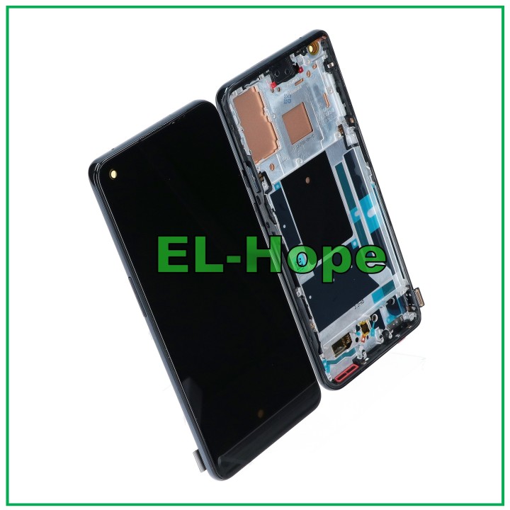 Écran OLED + châssis pour OnePlus 9 LE2110 LE2113 Écran LCD tactile noir