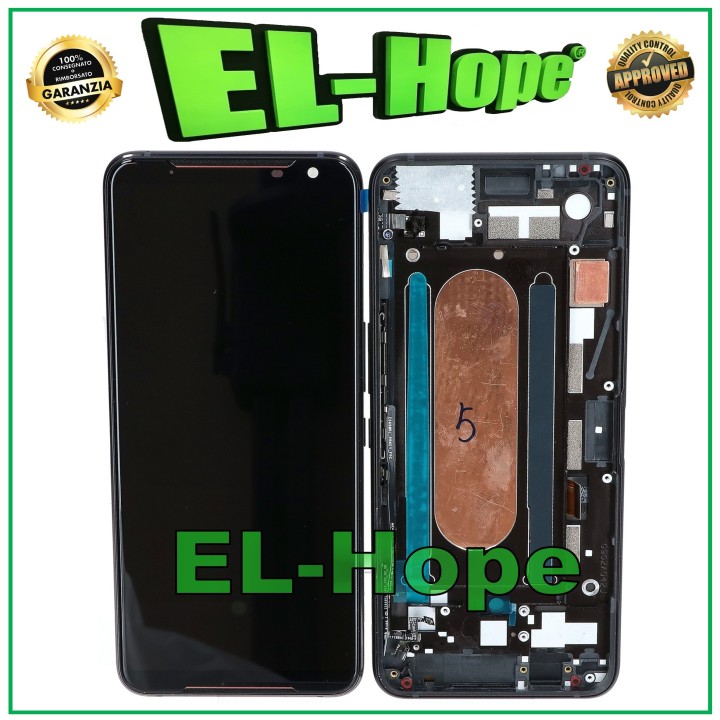 Cadre d e'cran tactile OLED pour Asus ROG Phone 2 II ZS660KL, e'cran LCD en verre noir