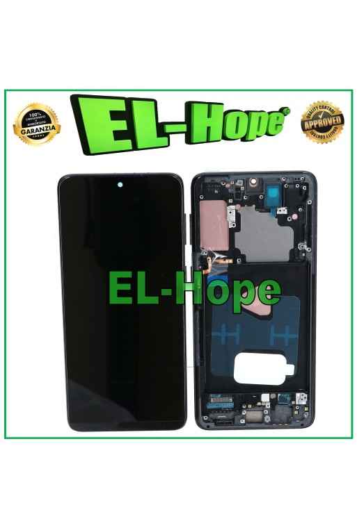 Écran tactile LCD OLED pour Samsung Galaxy S21+ Plus SM-G996, cadre noir