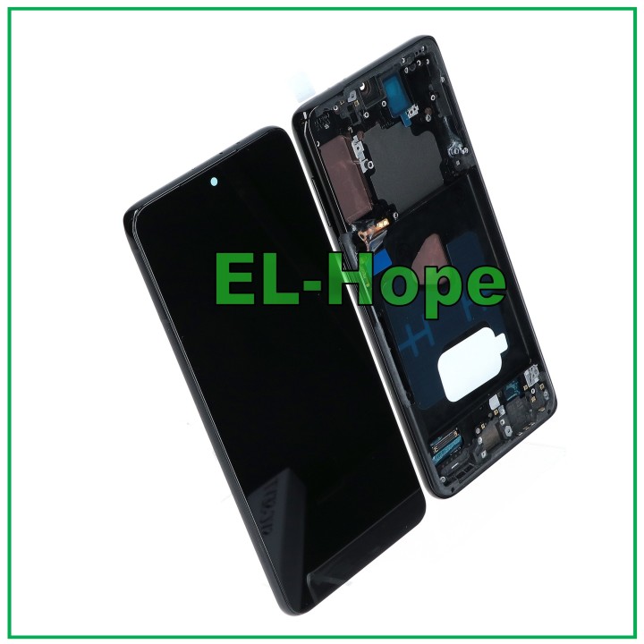 Écran tactile LCD OLED pour Samsung Galaxy S21+ Plus SM-G996, cadre noir