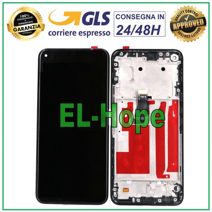 Cadre d affichage e'cran tactile pour Huawei P40 Lite 5G CDY-NX9A e'cran en verre noir