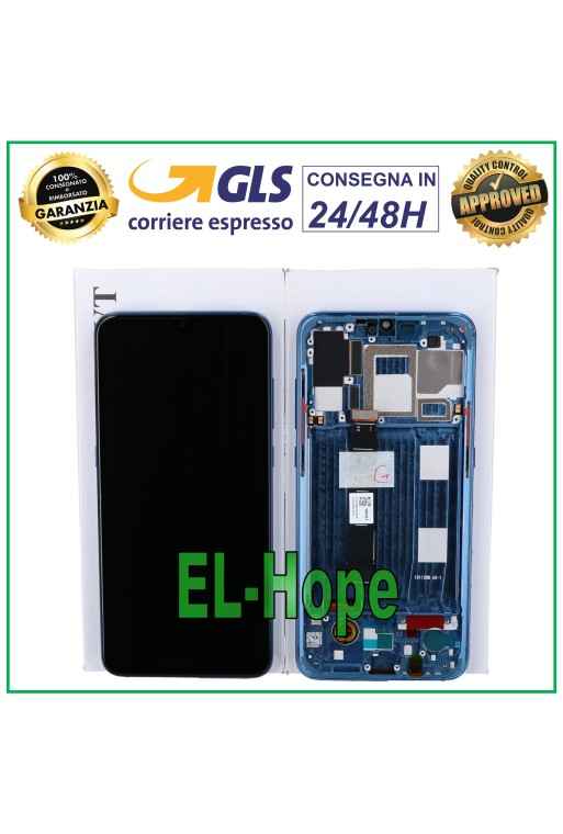 Écran LCD + cadre d origine pour Xiaomi Mi 9 M1902 F1G F1A F1T tactile bleu