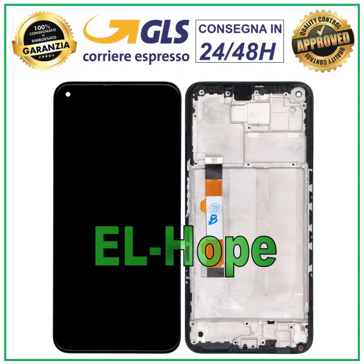 Écran LCD + châssis pour Xiaomi Redmi Note 9T / Note 9 5G M2007J22 Écran tactile