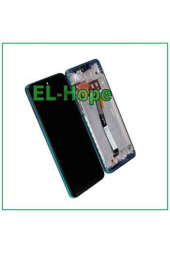 Cadre d e'cran tactile LCD pour Xiaomi Redmi Note 9 Pro / 9 Pro Max / 9S M2003J6 Bleu
