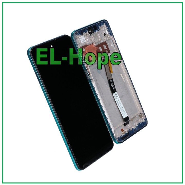 Cadre d e'cran tactile LCD pour Xiaomi Redmi Note 9 Pro / 9 Pro Max / 9S M2003J6 Bleu