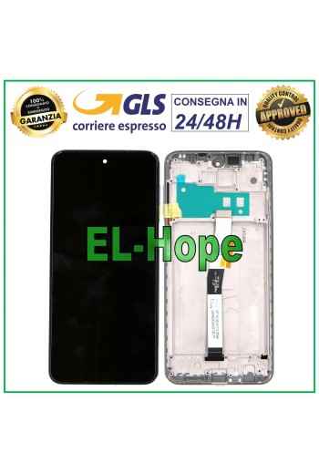 Écran tactile + châssis pour Xiaomi Redmi Note 9 Pro / 9 Pro Max / 9S M2003J6 Argente'