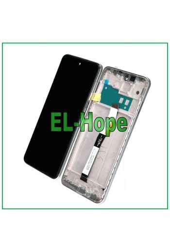 Écran tactile + châssis pour Xiaomi Redmi Note 9 Pro / 9 Pro Max / 9S M2003J6 Argente'