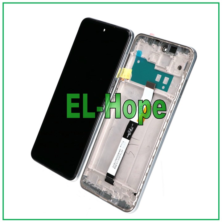 Écran tactile + châssis pour Xiaomi Redmi Note 9 Pro / 9 Pro Max / 9S M2003J6 Argente'