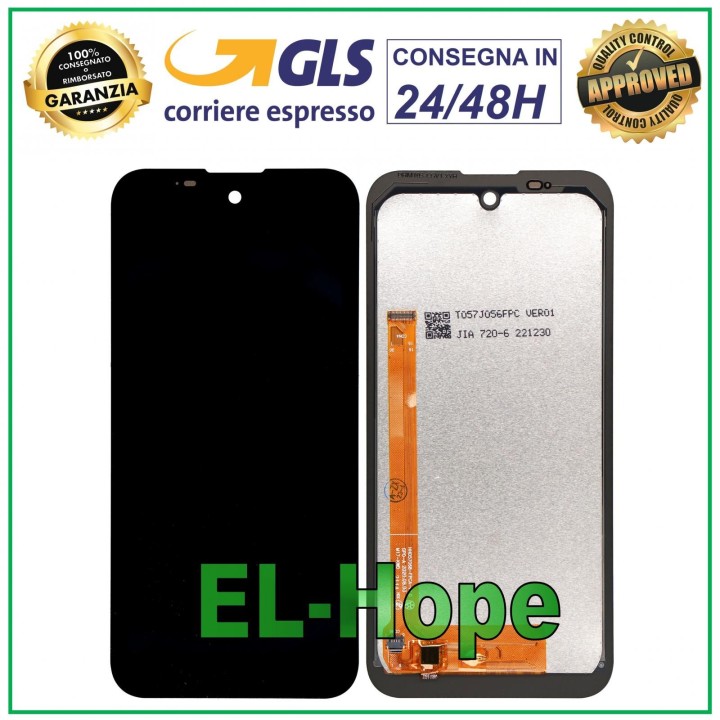 Écran LCD tactile assemble' noir pour Doogee S56/S56 Pro