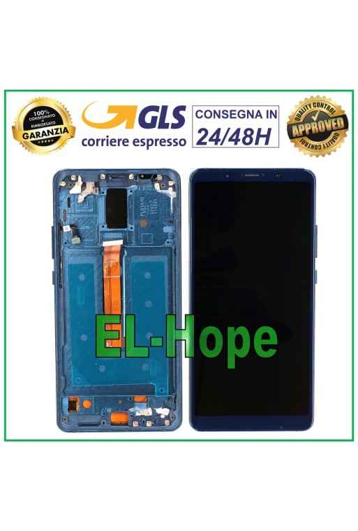 Cadre d e'cran OLED pour Huawei Mate 10 Pro BLA-L09 L29, e'cran tactile bleu