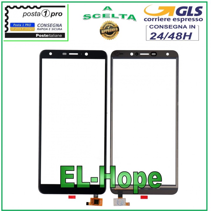 Vitre tactile noire pour Wiko Y61 W-K560