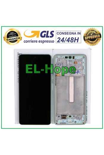 Écran tactile LCD 100 % d origine Samsung Galaxy A73 5G SM-A736, cadre vert