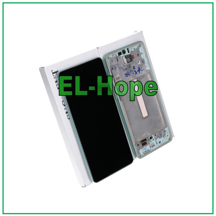 Écran tactile LCD d origine pour Samsung A73 5G SM-A736, cadre vert, re'fe'rence GH82-28884B