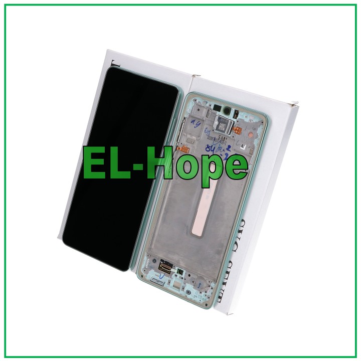 Écran tactile LCD d origine pour Samsung A73 5G SM-A736, cadre vert, re'fe'rence GH82-28884B
