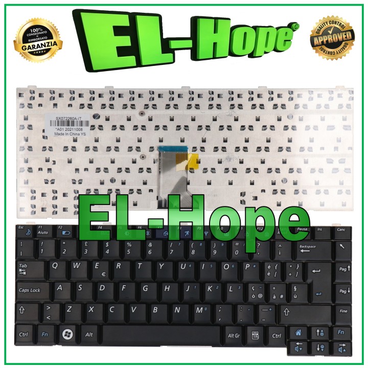 CLAVIER ITALIEN POUR ORDINATEUR PORTABLE SAMSUNG NP-R60 R60 R70 R570 R510 R560 P510 P560