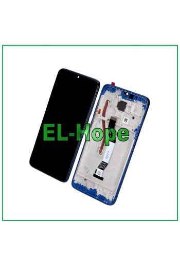 Cadre d e'cran tactile LCD pour Xiaomi Redmi Note 8 Pro M1906G7G, e'cran en verre bleu