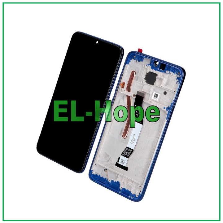 Cadre d e'cran tactile LCD pour Xiaomi Redmi Note 8 Pro M1906G7G, e'cran en verre bleu