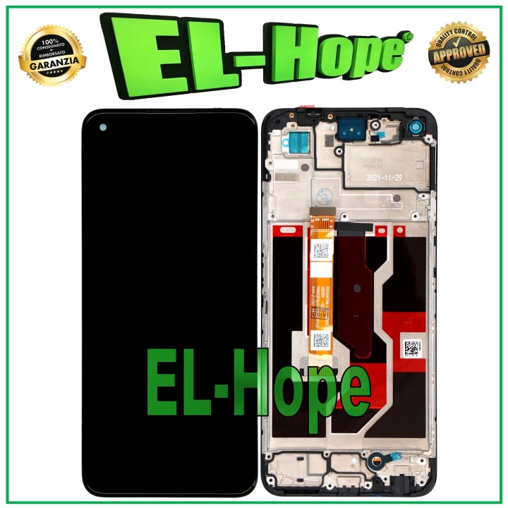 Cadre d e'cran LCD pour Oppo Realme 9i RMX3491, e'cran tactile en verre noir
