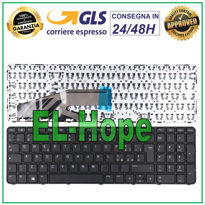Clavier italien pour ordinateur portable HP ProOBOK 650 655 450 455 470 G3 G4 noir