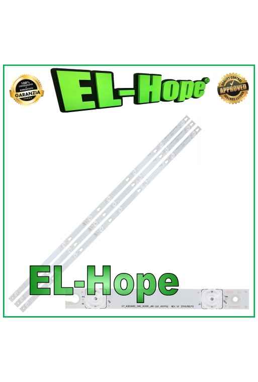 KIT 3 BARRES 8 LED POUR TV 43 TCL TOT-43D2900-3X8-3030C 43D2900 43DP608 U43P6046