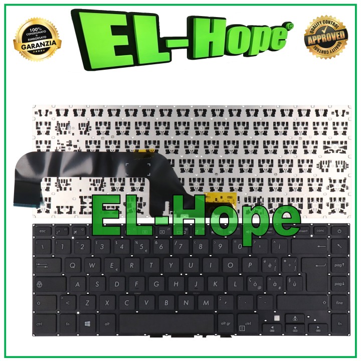 Clavier italien pour ordinateur portable ASUS VIVOBOOK 15 F505 F505Z F505ZA S505, noir