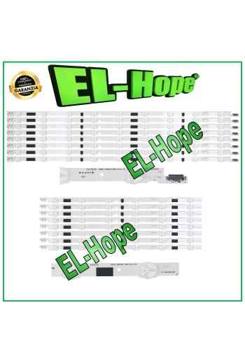 KIT 16 RUBAN LED POUR TV 46 SAMSUNG D2GE-460-SCA-R3/B 2013SVS46F-L/R UE46F