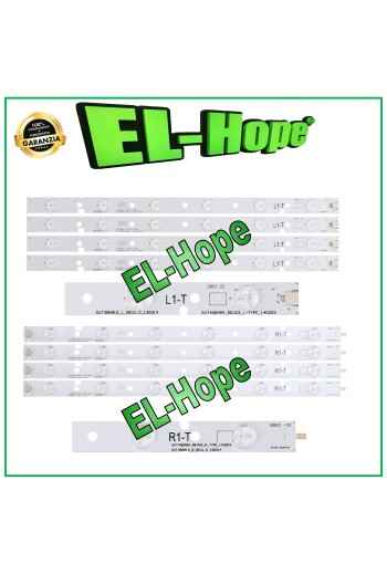 KIT 8 BARRES 6 LED POUR TV 39 TOSHIBA SVT390A12 / SVT390A05 / SVT400A94 /39L2300D