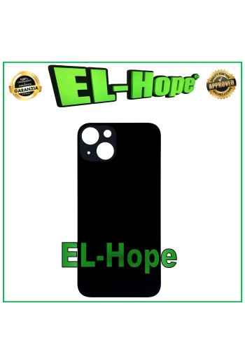 Coque arrie're en verre avec cache batterie pour iPhone 13, grand trou, noir nuit