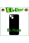 Coque arrie're en verre avec cache batterie pour iPhone 13, grand trou, noir nuit