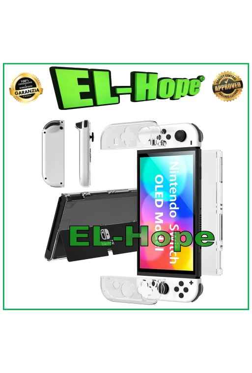 COQUE EN PVC TRANSPARENT ET RÉSISTANTE AUX CHOCS POUR NINTENDO SWITCH OLED