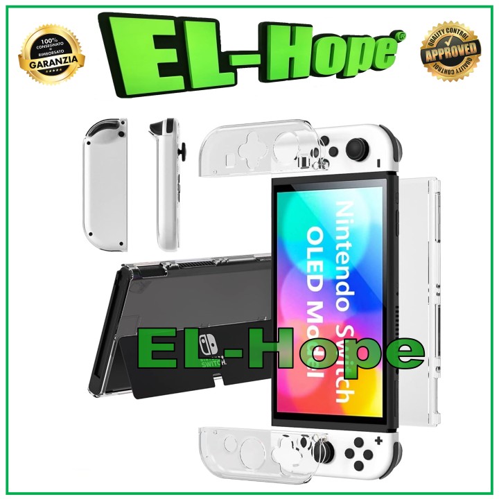 COQUE EN PVC TRANSPARENT ET RÉSISTANTE AUX CHOCS POUR NINTENDO SWITCH OLED
