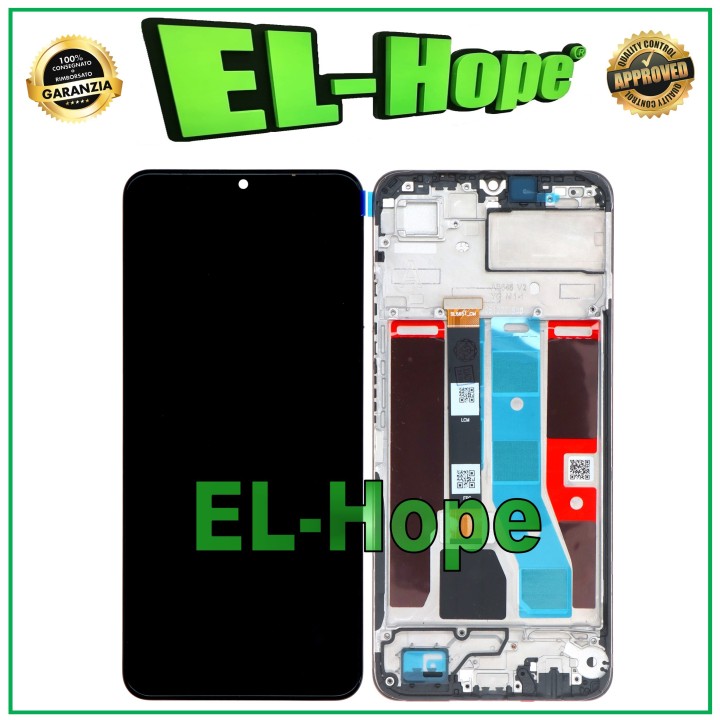 Écran LCD + châssis pour Oppo Realme C51 RMX3830, e'cran tactile en verre noir