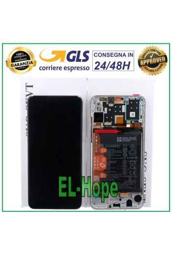 Écran tactile LCD d origine avec châssis et batterie pour Huawei P30 Lite Mar-LX1A 48 MP Blanc