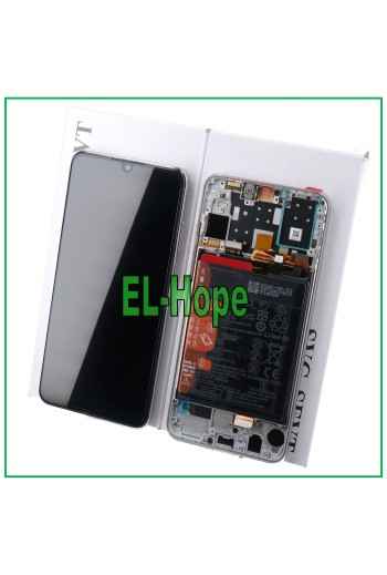 Écran tactile LCD d origine avec châssis et batterie pour Huawei P30 Lite Mar-LX1A 48 MP Blanc