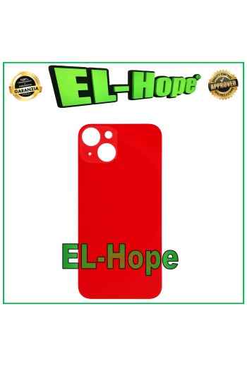 Coque arrie're en verre avec grand trou pour iPhone 14 Rouge