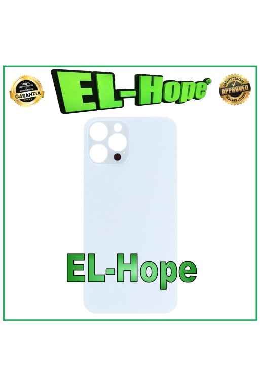 Coque arrie're en verre pour iPhone 12 Pro Max, coque arrie're argente'e