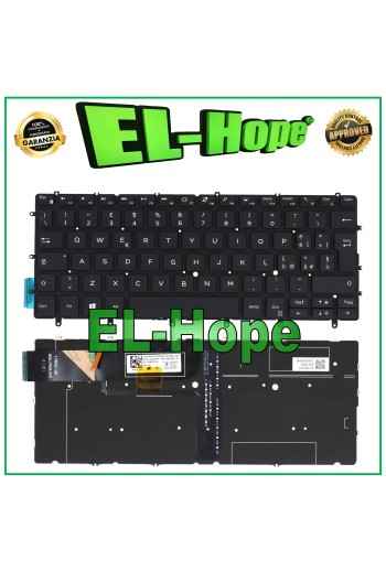 Clavier italien re'troe'claire' pour ordinateur portable Dell XPS 9370, 9380, XPS 13, 7390