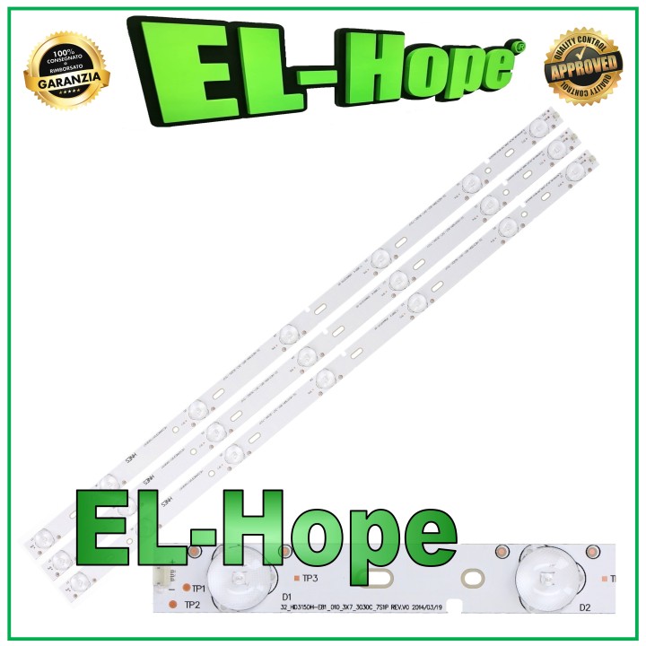 KIT 3 BARRES 7 LED TV 32  HISENSE 32-HD315DH-B21-3X7-3030C-7S1P LED32 K188 220